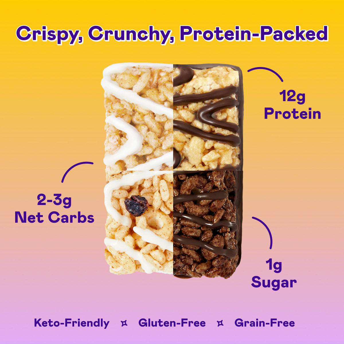 Magic Spoon Protein Treats Variety 4 Pack - Marshmallow, Peanut Butter, Double Chocolate, Smores