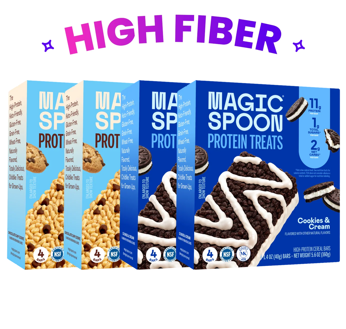 Cookies & Cream and Choco Chip Cookie Dough - 1 case (4 boxes)
